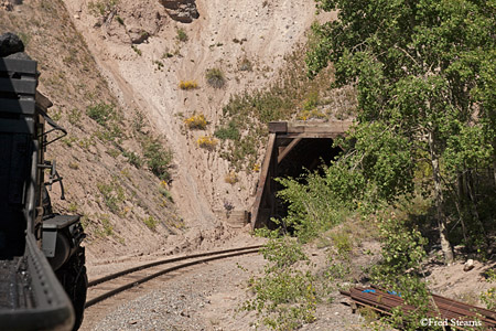 Cumbres and Toltec Scenic Railroad Steam Engine 489 Entering Mud Tunnel